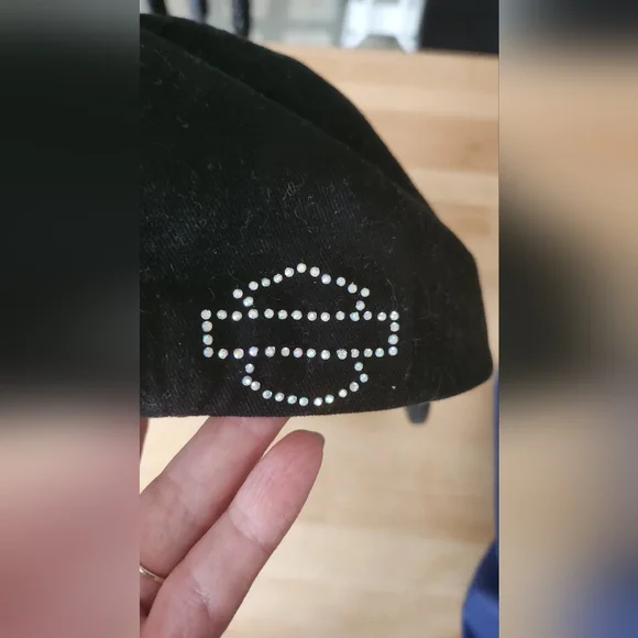 HARLEY DAVIDSON SKULL HAT W/RHINESTONES - Picture 2 of 4